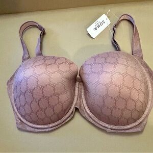 NWT Soma French Mauve Geo-Lace Bra 34G